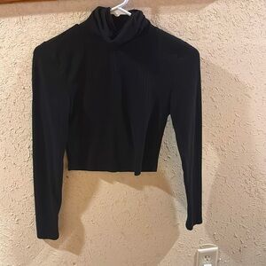 Black size medium cropped turtle neck sweater
